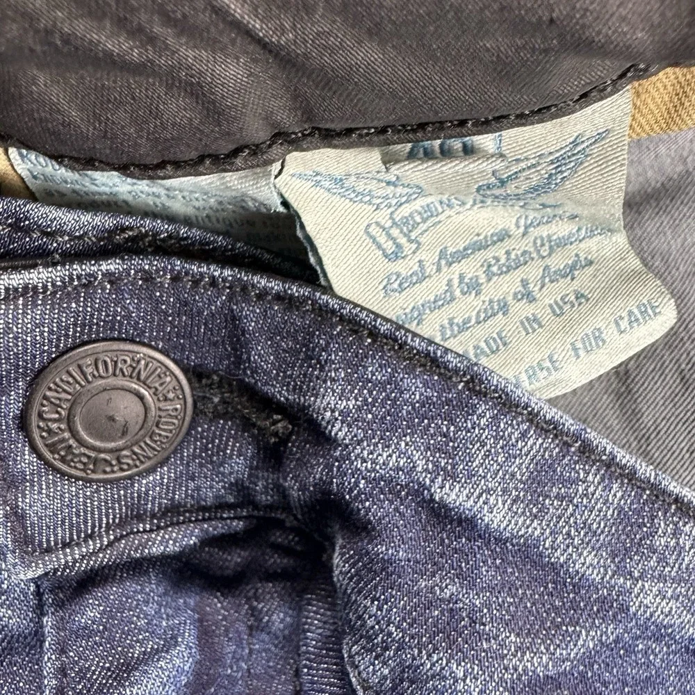 Robins Jean Stonewash Zipper Skinny Straight Fit Mens Jeans 40x34 Blue